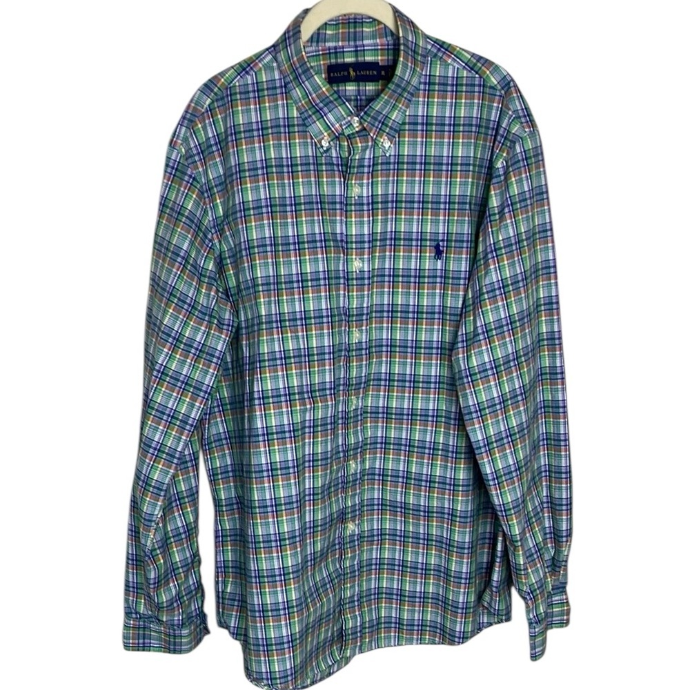 Ralph Lauren Men's Multicolor Plaid Shirt Sz XL